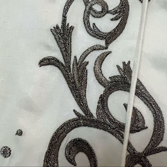 NEW Jetset Diaries Dynasty Ivory Black Embroidered Tunic Mini Dress Coverup S - Picture 8 of 12